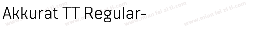 Akkurat TT Regular字体转换